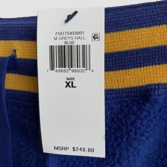 NEW $248 Polo Ralph Lauren Greys Hall Sherpa Sweatpants! Blue Letterman Tiger - Picture 4 of 5